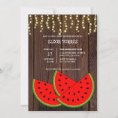 Modern Rustic Watermelon Slices Baby shower Kaart (Voorkant)