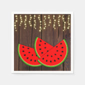 Modern Rustic Watermelon Slices Baby shower Servet (Voorkant)