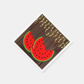 Modern Rustic Watermelon Slices Baby shower Servet (Hoek)