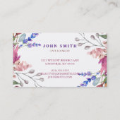 Modern Rustic Waterverf Greenery Floral Makeup Visitekaartje (Achterkant)