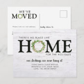 Modern Rustic We zijn verhuisd naar huis voor Fees Aankondigingskaart (Voorkant / Achterkant)