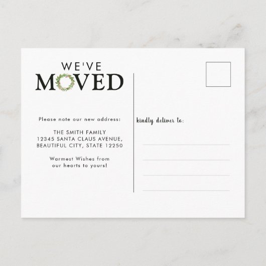 Modern Rustic We zijn verhuisd naar huis voor Fees Aankondigingskaart (Achterkant)