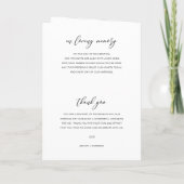 Modern Rustic Wedding Ceremony Folded Program Programma (Achterkant)