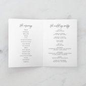 Modern Rustic Wedding Ceremony Folded Program Programma (Binnen)