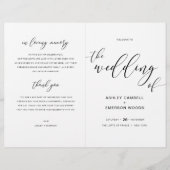 Modern Rustic Wedding Ceremony Program Booklet (Voorkant)