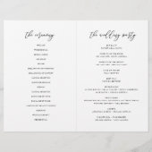Modern Rustic Wedding Ceremony Program Booklet (Achterkant)