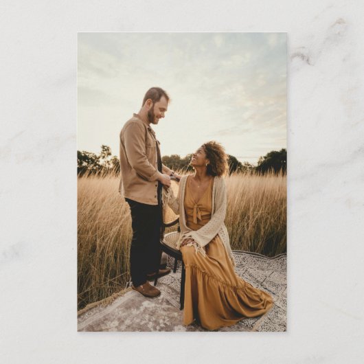 Modern Rustic Wedding Details Informatiekaartje (Achterkant)