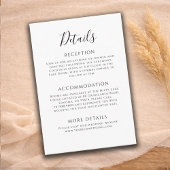 Modern Rustic Wedding Details Informatiekaartje
