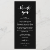 Modern Rustic Wedding Dinner Thank You Card Programmakaart (Voorkant)