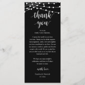 Modern Rustic Wedding Dinner Thank You Card Programmakaart (Voorkant)