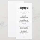 Modern Rustic Wedding Elopement Menu (Voorkant / Achterkant)