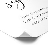 Modern Rustic Wedding Guestbook Kindly Sign Script Poster (Hoek)