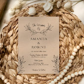 Modern Rustic Wedding Kaart