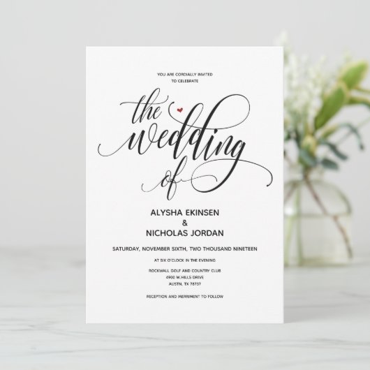 Modern Rustic Wedding Kaart v2 (Staand voorkant)