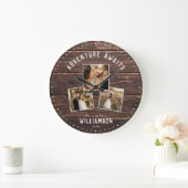 Modern Rustic Wedding Photo Collage Keepslag Grote Klok (Huis)