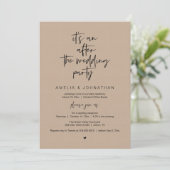 Modern Rustic Wedding Reception Brown Kraft Kaart (Staand voorkant)