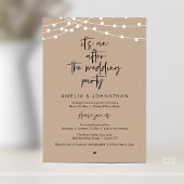 Modern Rustic Wedding Reception Brown Kraft Kaart