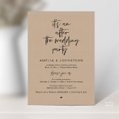 Modern Rustic Wedding Reception Brown Kraft Kaart