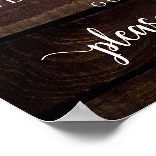 Modern Rustic, Welkomstdiner voor de bruiloftsrepe Poster (Hoek)