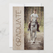 Modern Rustic Wood Photo Unisex Afstuderen (Voorkant)