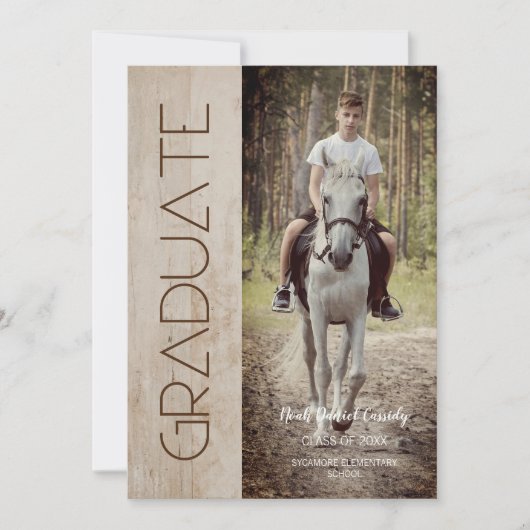 Modern Rustic Wood Photo Unisex Afstuderen (Voorkant)