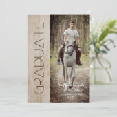 Modern Rustic Wood Photo Unisex Afstuderen (Staand voorkant)