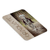 Modern Rustic Wood Photo Unisex Afstuderen Magneet (Rechterzijde)