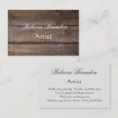 Modern Rustic Wood Signature Visitekaartje (Voorkant / Achterkant)