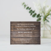 Modern Rustic Wood Wedding Briefkaart (Staand voorkant)
