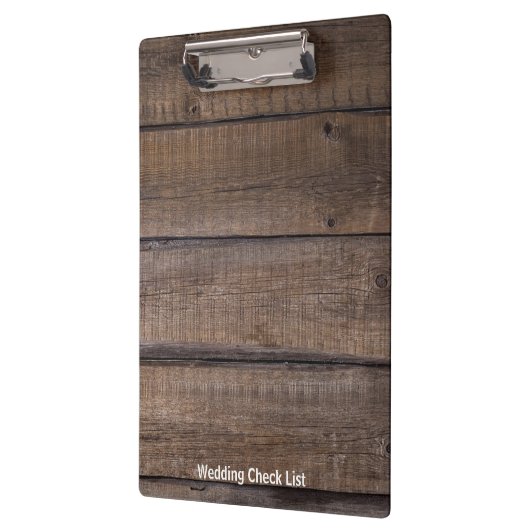 Modern Rustic Wood Wedding Planner Klembord (Links)