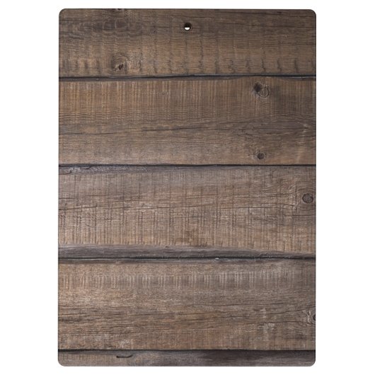 Modern Rustic Wood Wedding Planner Klembord (Achterkant)