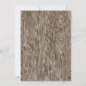 Modern Rustic Woodgrain Invitation Kaart (Achterkant)