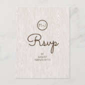Modern Rustic Woodgrain RSVP Briefkaart (Voorkant)