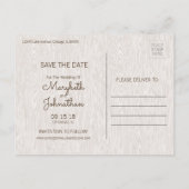 Modern Rustic Woodgrain sparen het Briefkaart van  (Achterkant)
