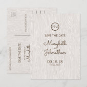 Modern Rustic Woodgrain sparen het Briefkaart van  (Voorkant / Achterkant)