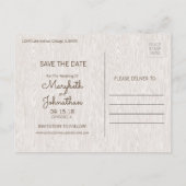Modern Rustic Woodgrain sparen het Briefkaart van  (Achterkant)