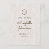 Modern Rustic Woodgrain sparen het Briefkaart van  (Voorkant)