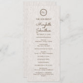 Modern Rustic Woodgrain Wedding Ceremony Programme Programmakaart (Voorkant / Achterkant)