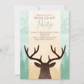 Modern Rustic Woodland Deer Kerstmis Kaart (Voorkant)