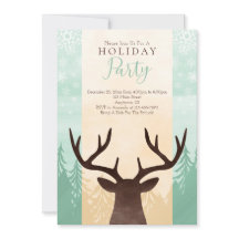 Modern Rustic Woodland Deer Kerstmis