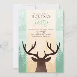 Modern Rustic Woodland Deer Kerstmis Kaart