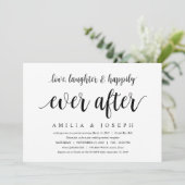 Modern Rustic, zwart lettertype, weddenschap Kaart (Staand voorkant)