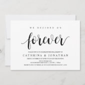 Modern Rustic, zwart script, Engagement Party Kaart (Voorkant)