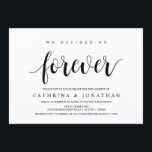 Modern Rustic, zwart script, Engagement Party Kaart<br><div class="desc">Een prachtig modern,  mooi Robuust design,  in zwart script,  een Wedding Engagement Party-uitnodigingskaart (we hebben voorgoed besloten). De perfecte uitnodigingskaart voor de viering van uw verlofpartij. Voeg je gegevens toe in het overeenkomende lettertype/lettertype.
#TeeshaDerrick</div>