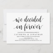 Modern Rustic, zwart script, Engagement Party Kaart (Voorkant)