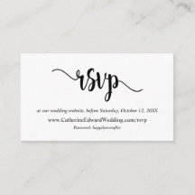 Modern Rustic, zwart script, online RSVP-website