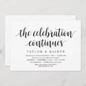 Modern Rustic, zwart script, weddenschappen Kaart (Voorkant / Achterkant)