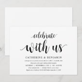 Modern Rustic, zwart script, weddenschappen Kaart (Voorkant / Achterkant)