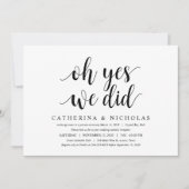 Modern Rustic, zwart script, weddenschappen Kaart (Voorkant)