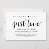 Modern Rustic, zwart script, weddenschappen Kaart (Voorkant)